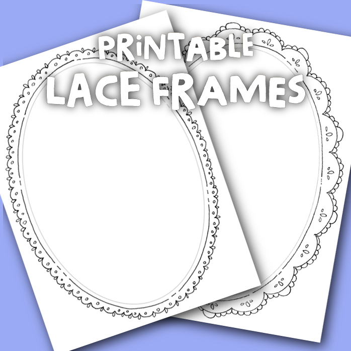 Printable Lace Frames for Junk Journaling