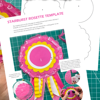 Whimsical Junk Journal Rosette Template
