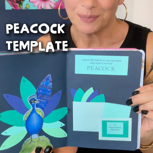 Peacock Journal Template Download - full color