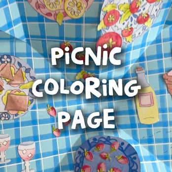 Picnic Journal Coloring Page