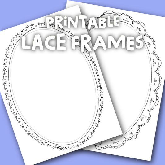 Printable Lace Frames for Junk Journaling