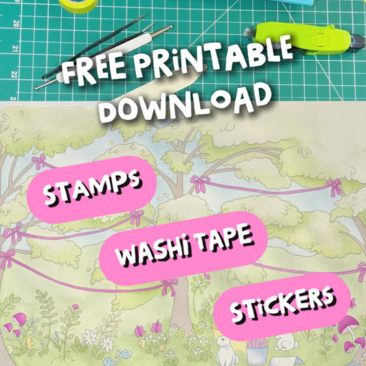 Woodland Ribbons Journal Template Download